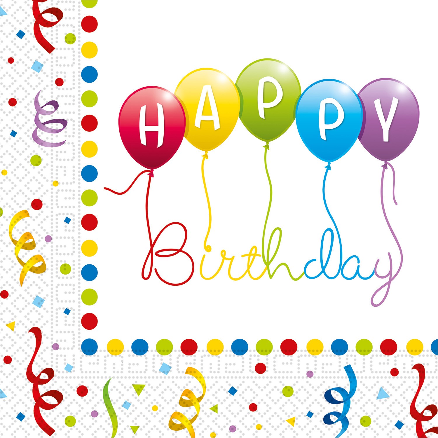 Парти Честит Рожден Ден и Балони - салфетки 33х33см