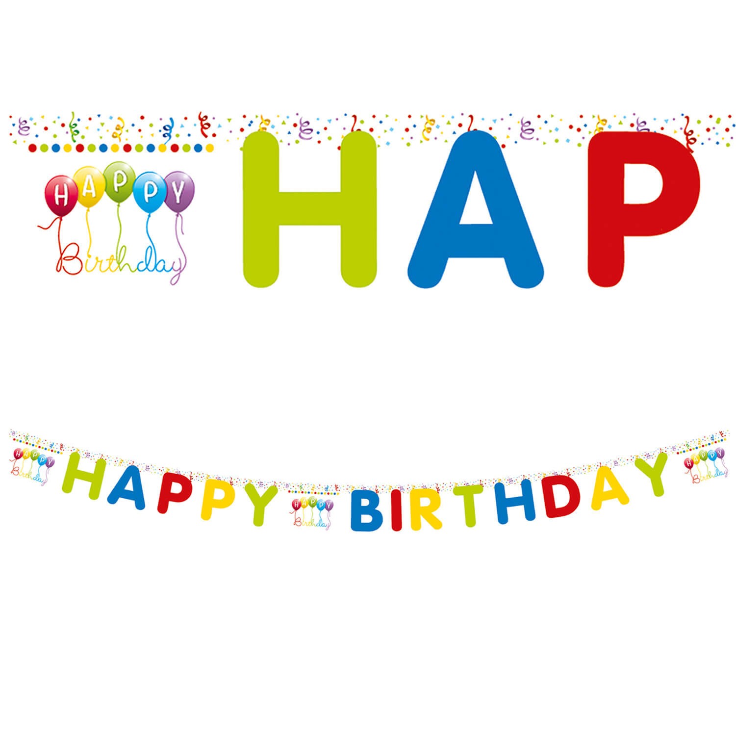 Парти Честит Рожден Ден и Балони - банер Happy Birthday - 2м