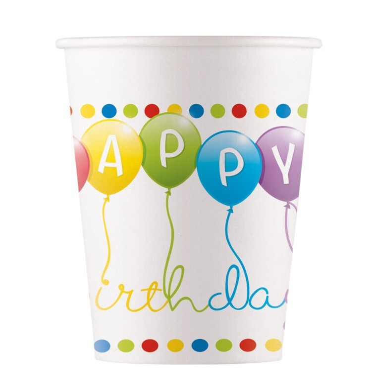Парти Честит Рожден Ден и Балони - чашки 200мл