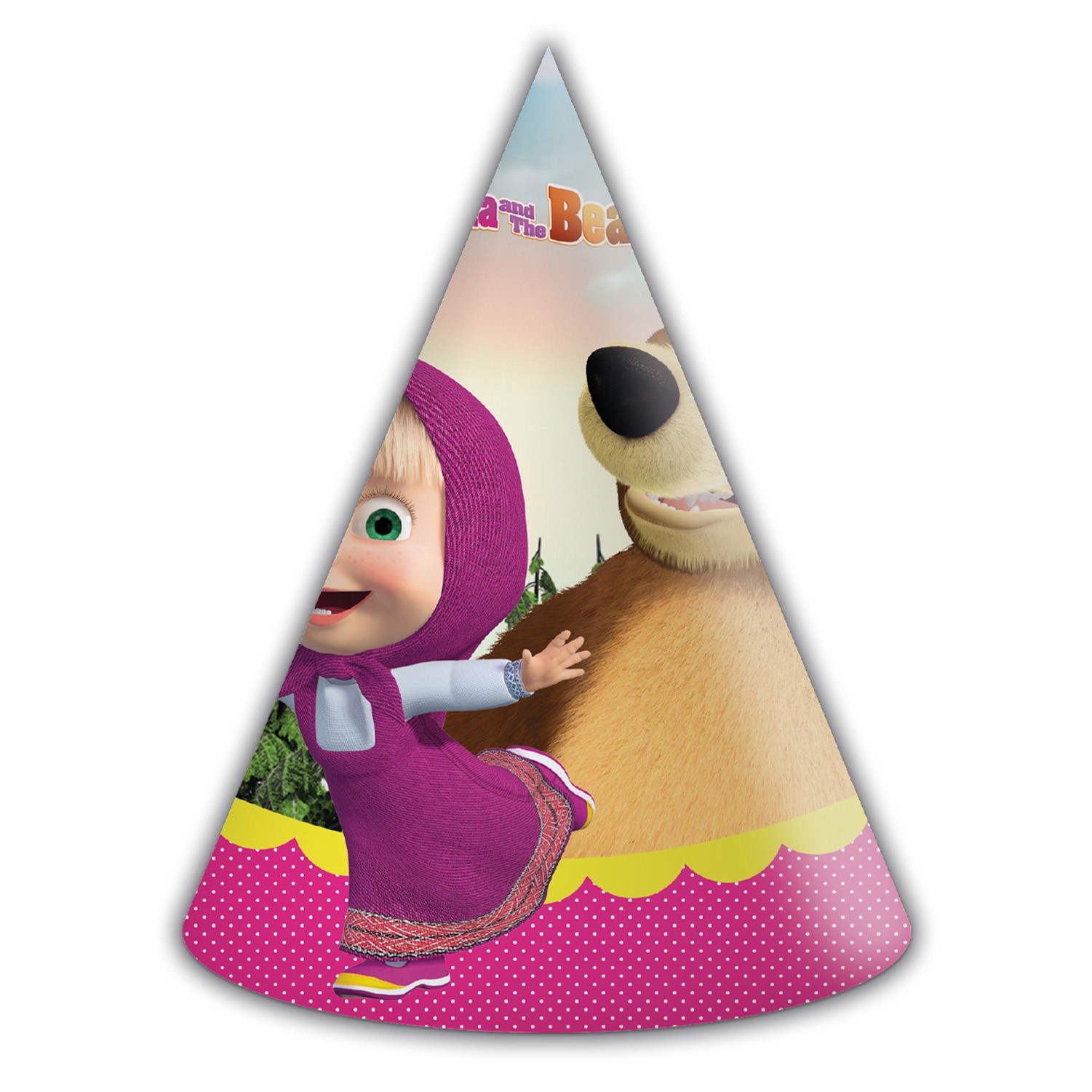 Маша и мечока - шапки 6бр.