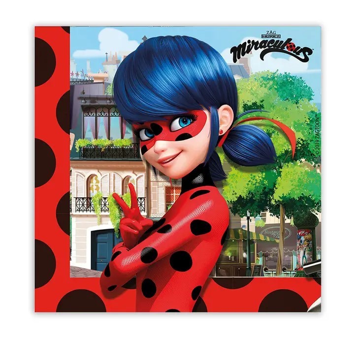 Калинката и Черният Котарак - салфетки 33х33см