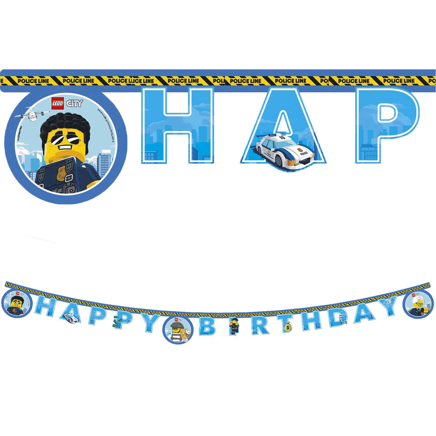 Лего Сити - банер Happy Birthday - 2м