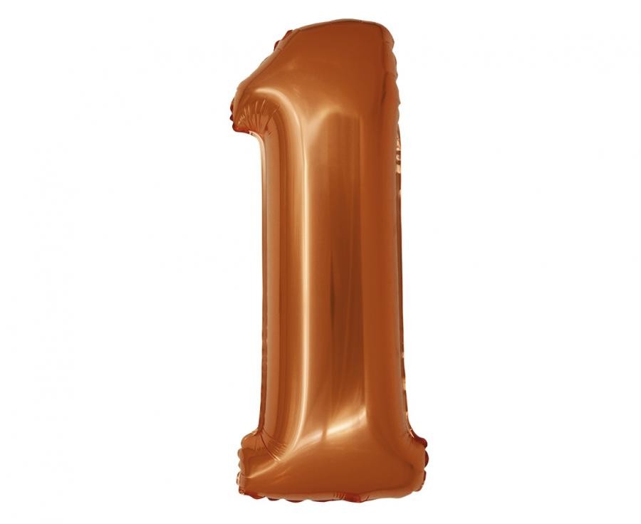 Фолиев балон - цифра 1 - мед - 76см