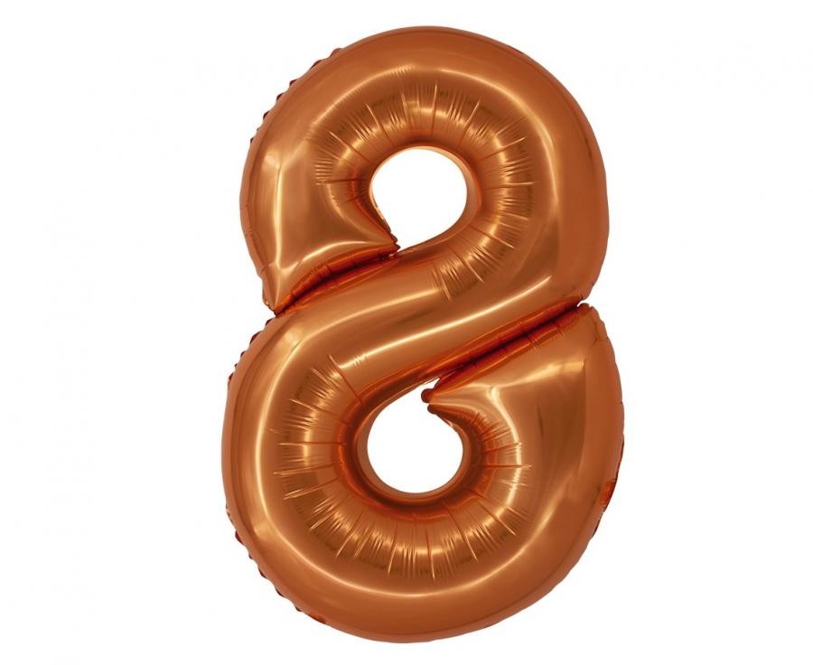 Фолиев балон - цифра 8 - мед - 76см
