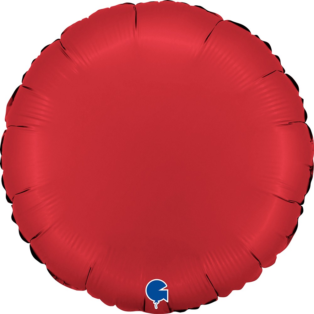 Фолиев балон - Кръг - рубин - 18''/45 см