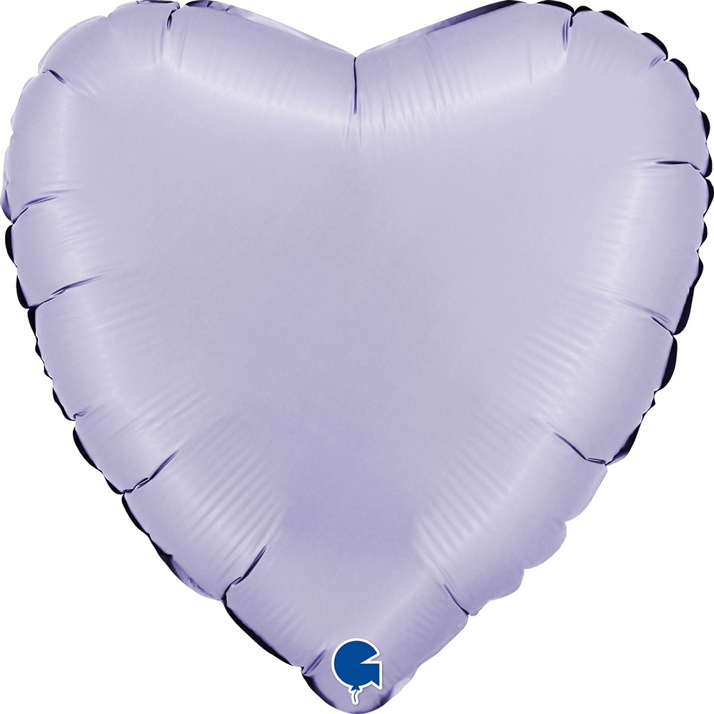 Фолиев балон -  Сърце -  сатен люляк- 18''/45 см