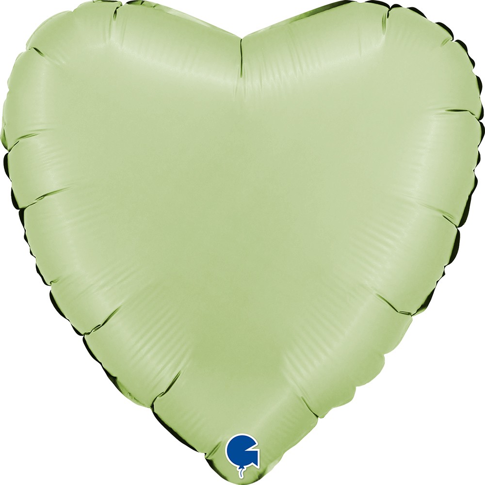 Фолиев балон -  Сърце - киви - 18''/45 см