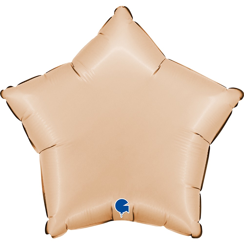 Фолиев балон -  Звезда -  сатен телесен - 18''/45 см