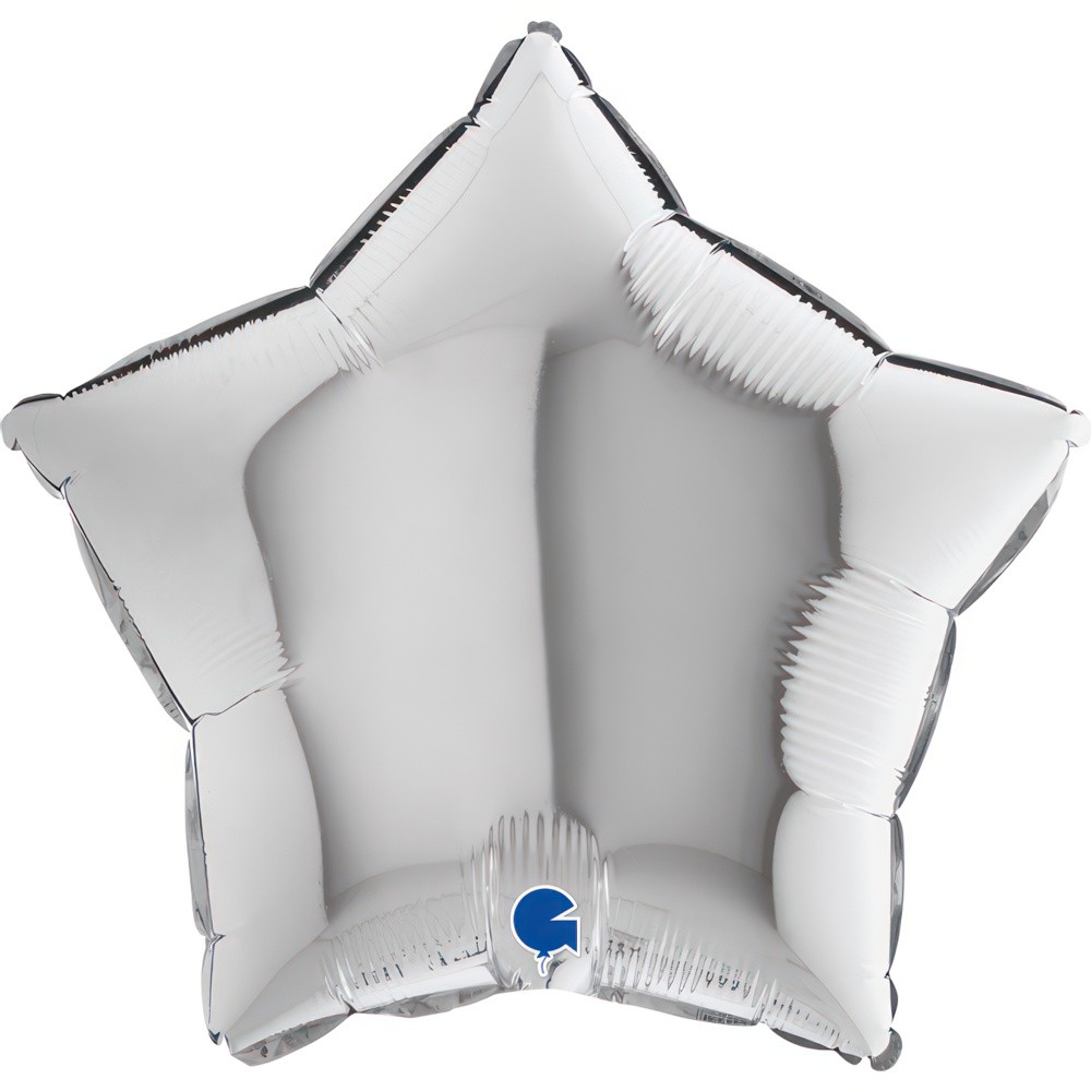 Фолиев балон -  Звезда - сребро - 18''/45 см